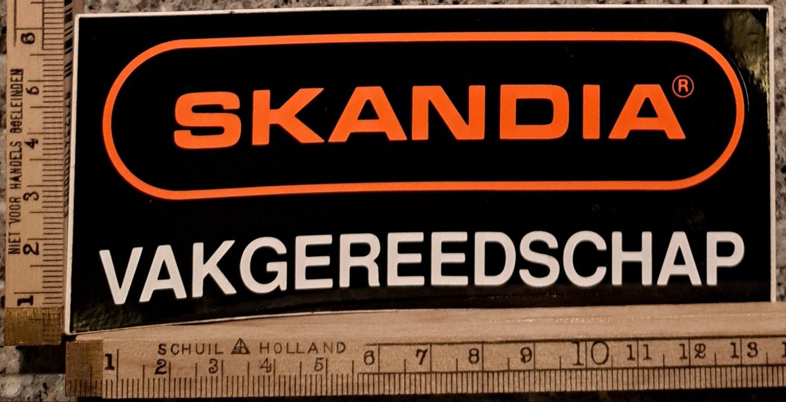 Vintage sticker Skandia vakgereedschap tools gereedschap is, Ophalen of Verzenden, Zo goed als nieuw, Merk