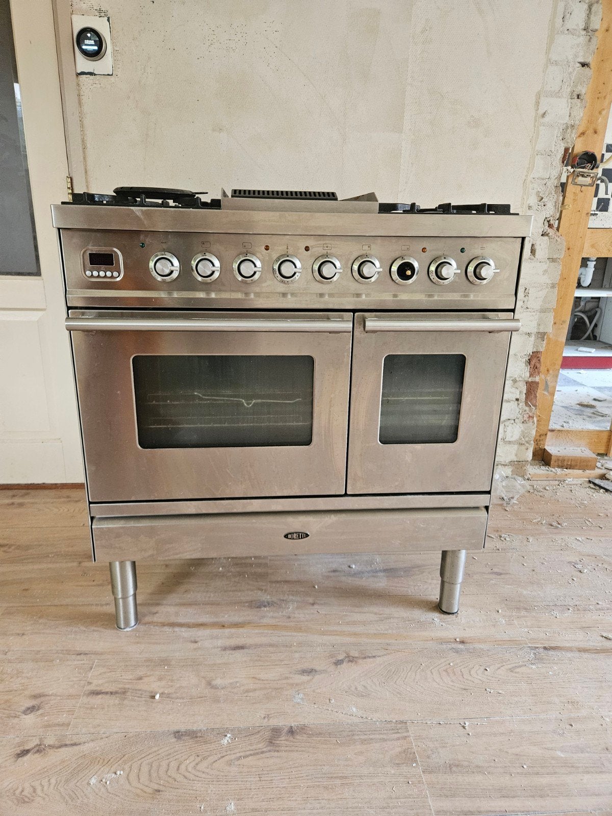 Boretti gasfornuis met dubbele oven, Ophalen, Gebruikt, 60 cm of meer, Gas
