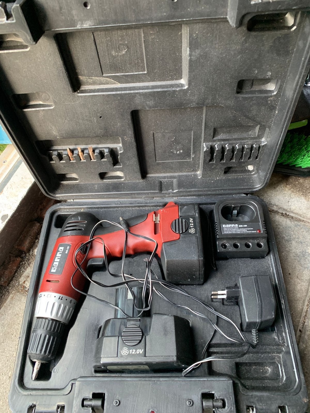 Gamma Accuboormachine 12V met oplader en koffer, Ophalen of Verzenden, Gebruikt, Minder dan 400 watt, Boor- en Schroefmachine