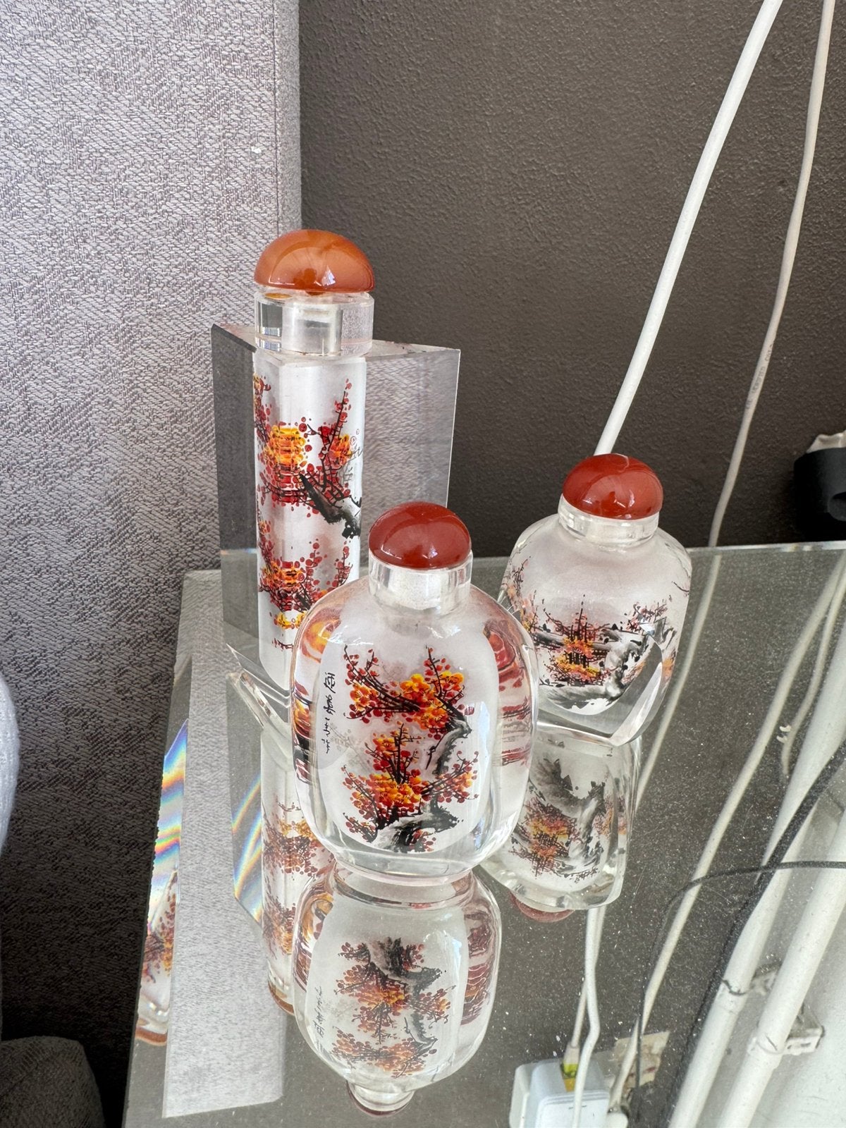 3 stuks traditionele chinese snuifflesjes, Antiek en Kunst, Ophalen of Verzenden