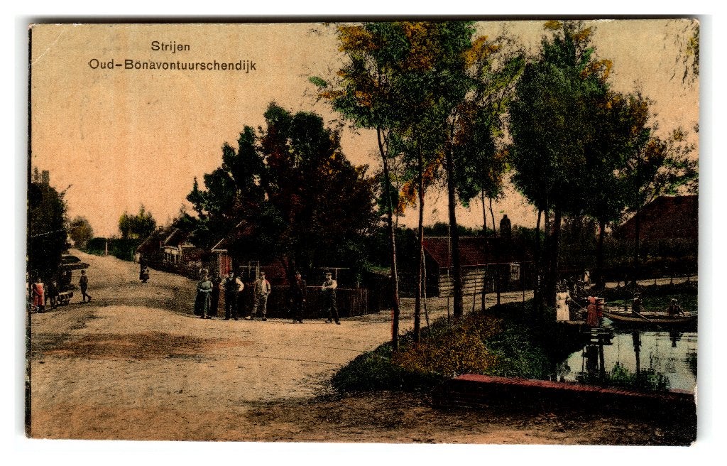 Strijen, Oud-Bonavontuurschendijk, Ophalen of Verzenden, Voor 1920, Gelopen, Zuid-Holland