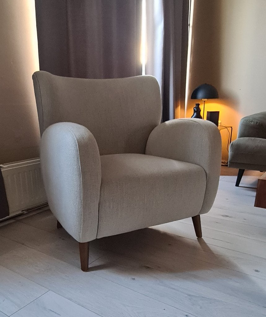 Rivièra Maison Fauteuil La Contessina Fabulous Flax Linnen, Ophalen, Zo goed als nieuw, 75 tot 100 cm, 75 tot 100 cm