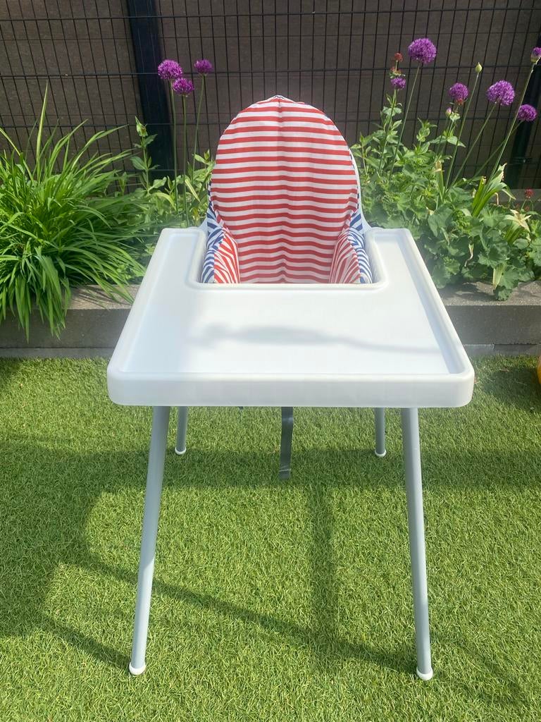 IKEA Antilop kinderstoel met blad, kussen en riempjes, Ophalen, Gebruikt, Overige typen, Gordel(s)