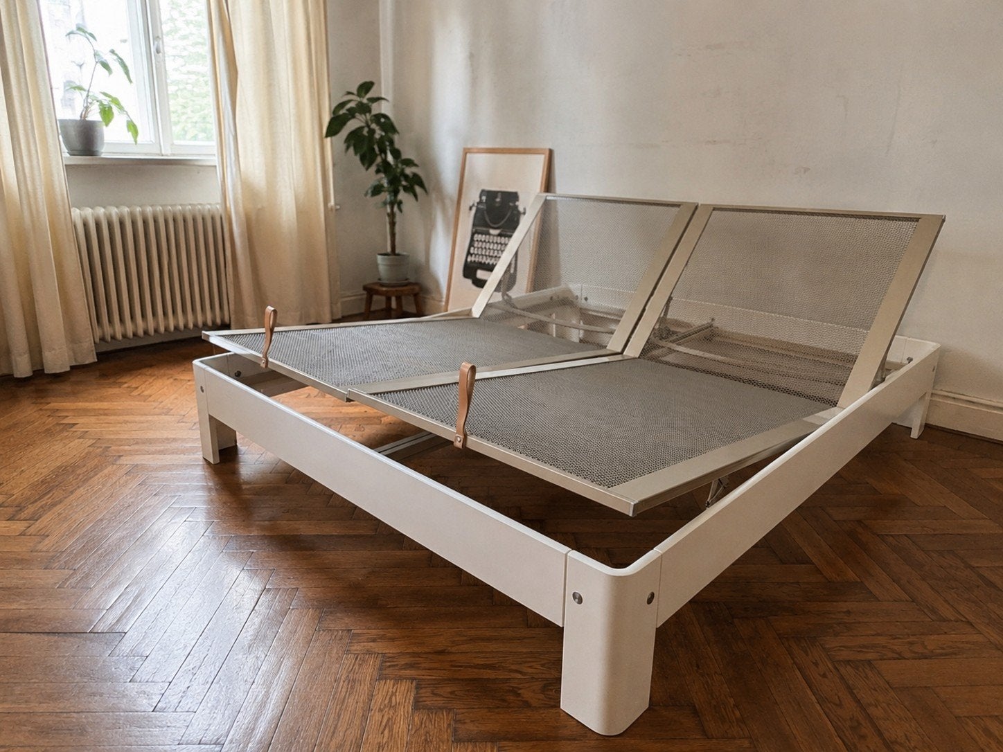 Auping Auronde bed wit 180 x 200 | BEZORGEN MOGELIJK, Verstelbaar, Tweepersoons, Ophalen of Verzenden, Zo goed als nieuw