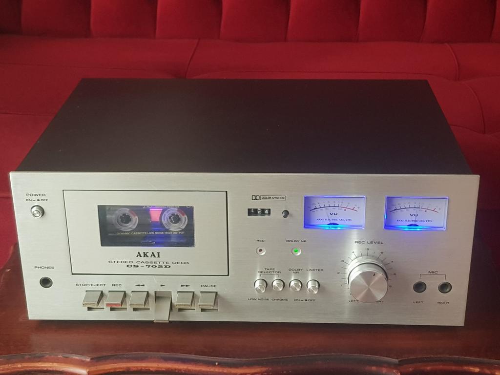 Akai CS-702D Cassettedeck, Audio, Tv en Foto, Cassettedecks, Ophalen of Verzenden, Enkel, Akai, Tape counter
