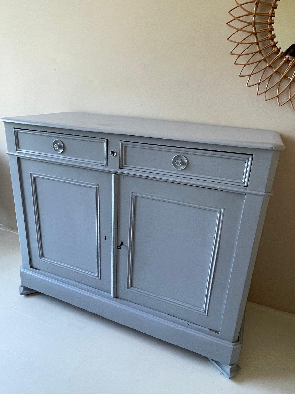Franse antieke commode, Ophalen, 50 tot 70 cm, 90 tot 105 cm, 100 cm of meer
