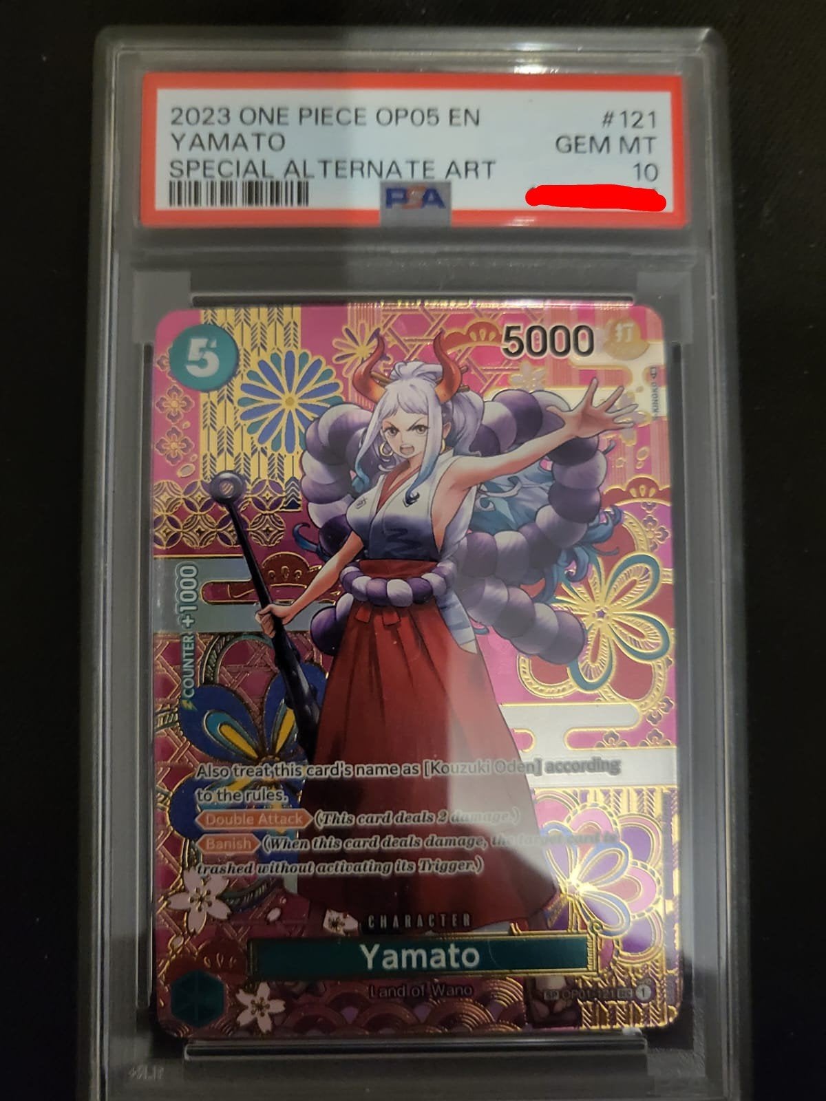 One piece Yamato op01-121sp psa 10, Ophalen of Verzenden, Zo goed als nieuw
