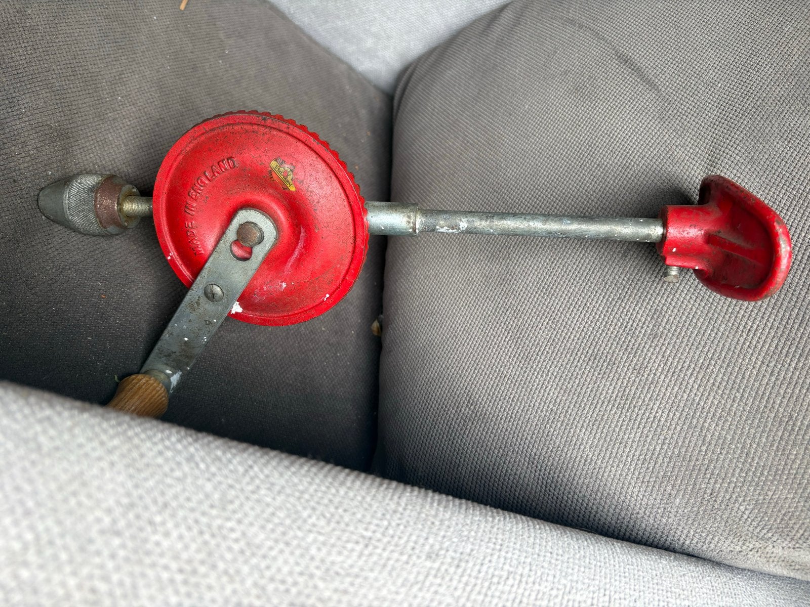 Vintage handboor - Made in England, Ophalen of Verzenden, Gebruikt, Accuboormachine, Overige merken