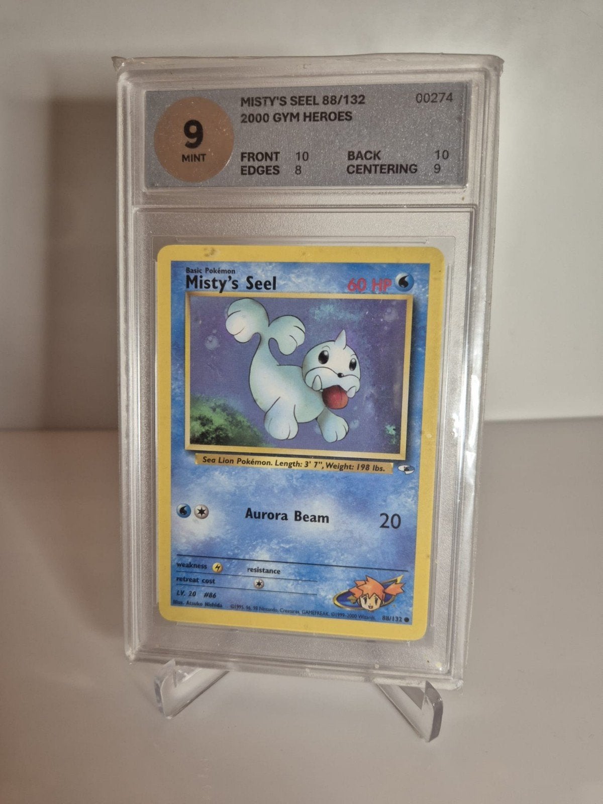 POKEMON KAART; MISTY'S SEEL, 88/132, PSA9, Ophalen of Verzenden, Zo goed als nieuw