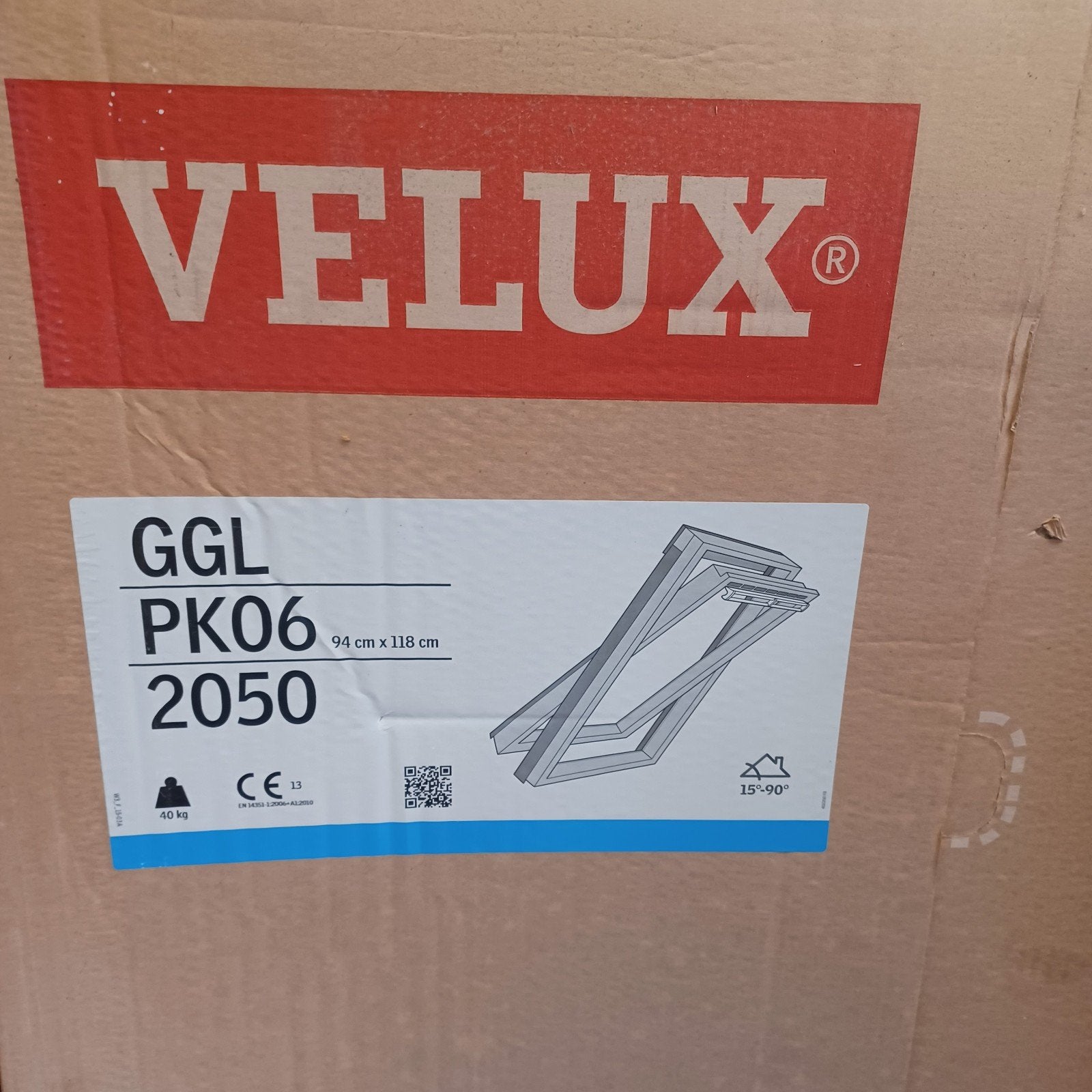 2x Nieuwe Velux GGL PK06 2050 dakramen (94x118 cm), Ophalen, Nieuw, Minder dan 80 cm, Dakraam