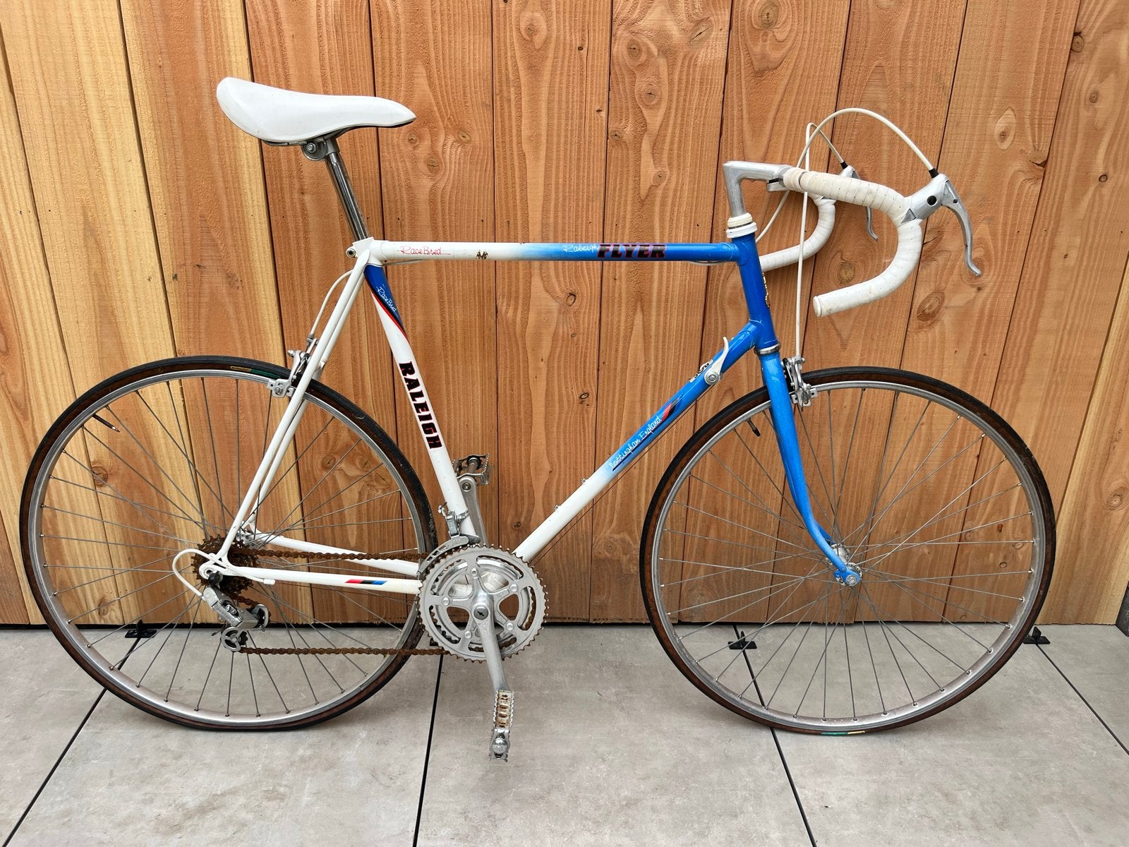 Vintage Raleigh racefiets - BOS Bussum, Gebruikt, Staal, 53 tot 57 cm, Ophalen