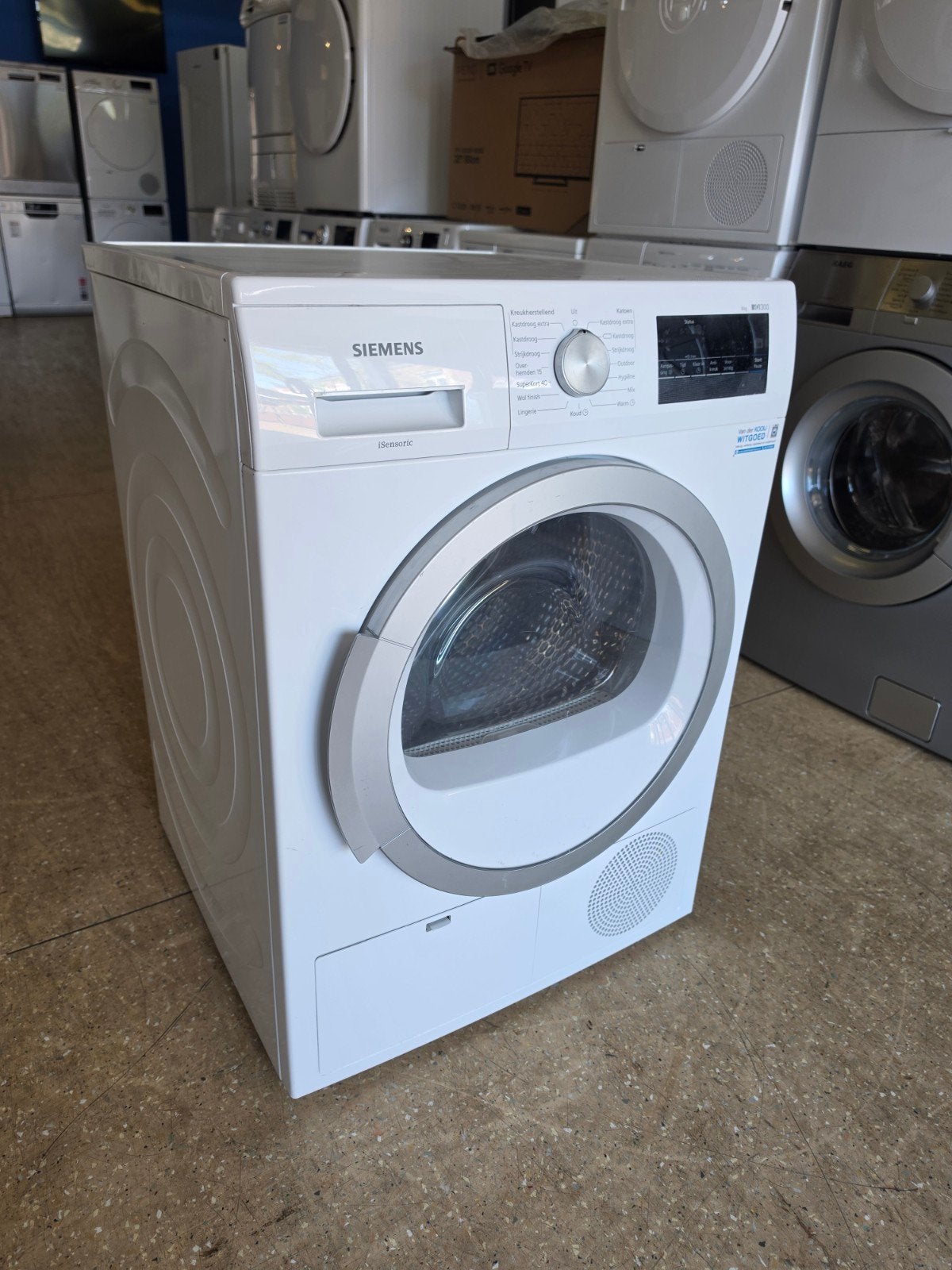Siemens IQ 300 condensdroger | 8 kilo | Gratis thuis 🚚✅️, Witgoed en Apparatuur, Wasdrogers, Jirnsum, Anti-kreukfase, 8 tot 10 kg