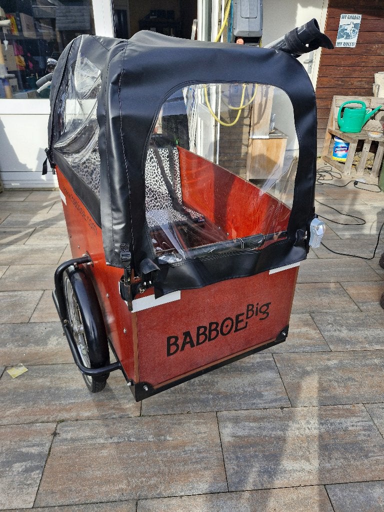 Babboe big e bakfiets, 4 kinderen of meer, Gebruikt, Elektrisch, Trommelrem