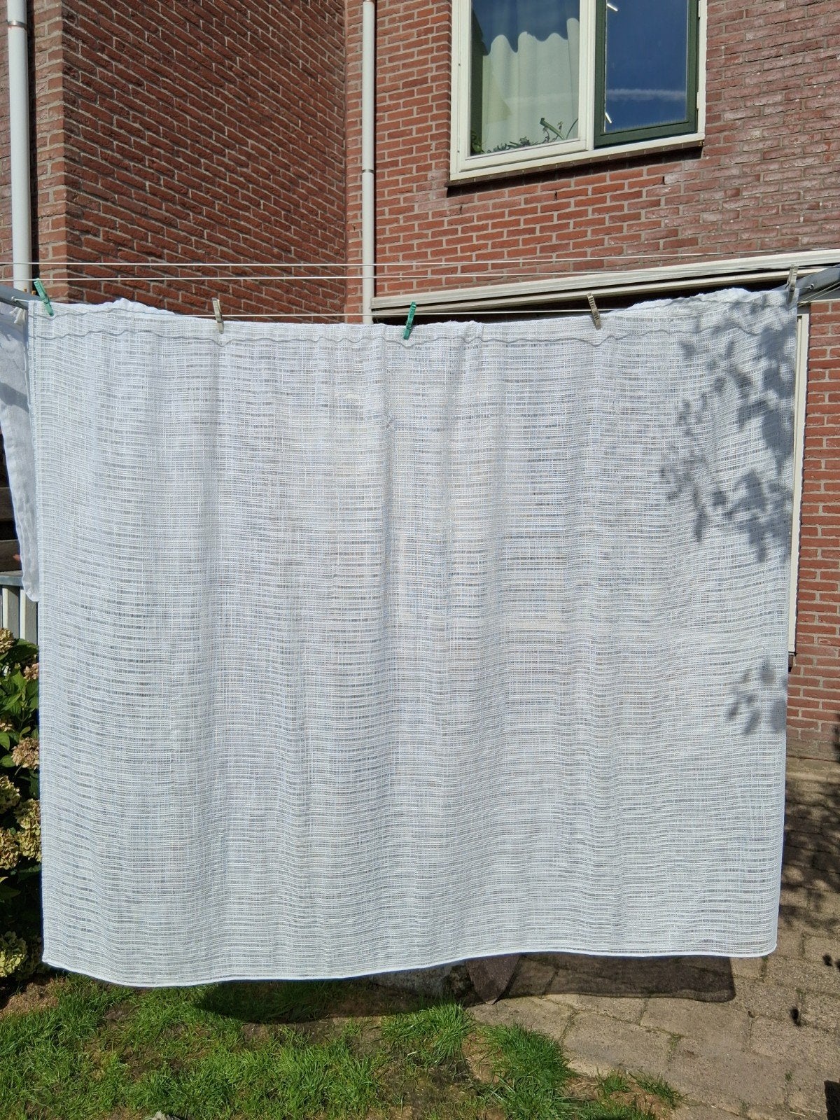 1 x stuk VITRAGE €10,-, Vitrage, Gebruikt, Loodveter, Wit