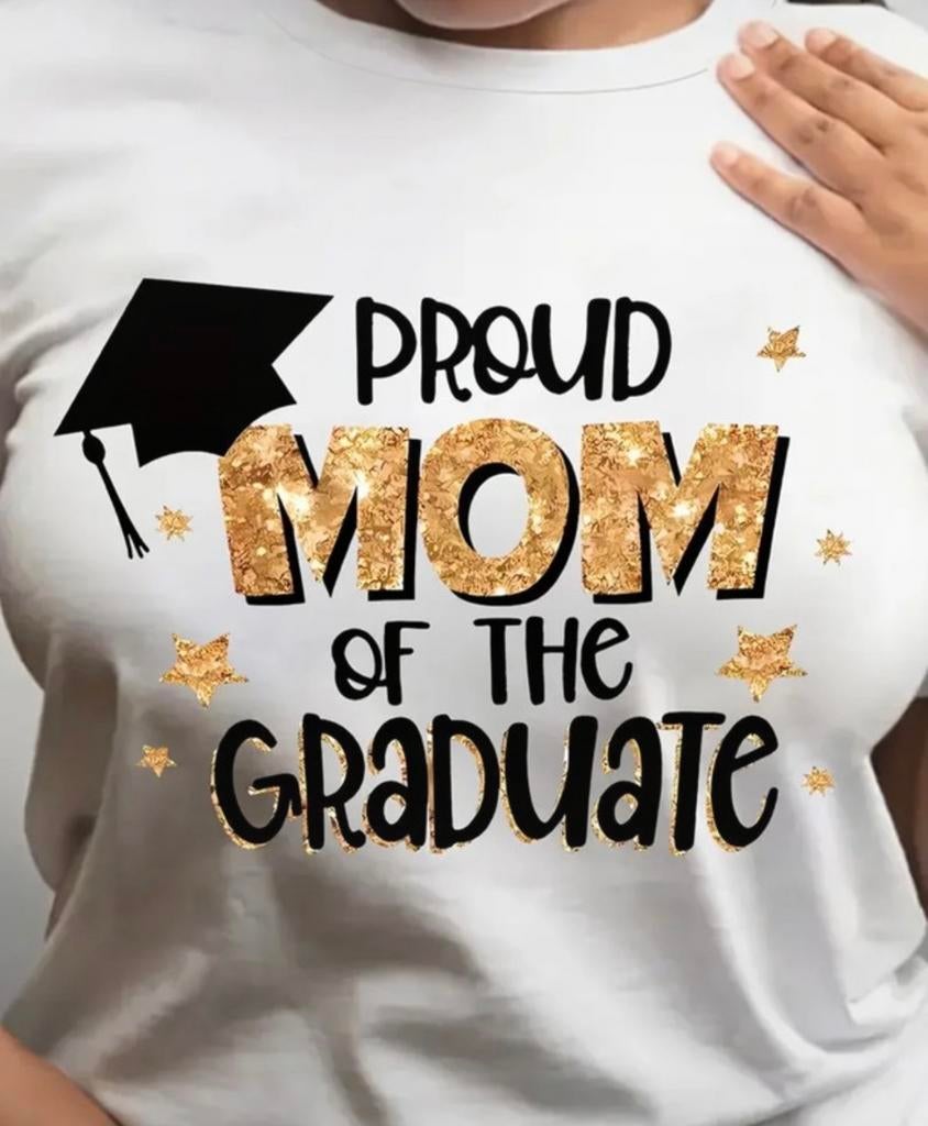 Geslaagd T-shirt XL - Proud Mom of the Graduate, Kleding | Dames, Wit, Maat 46/48 (XL) of groter, Nieuw, Ophalen of Verzenden