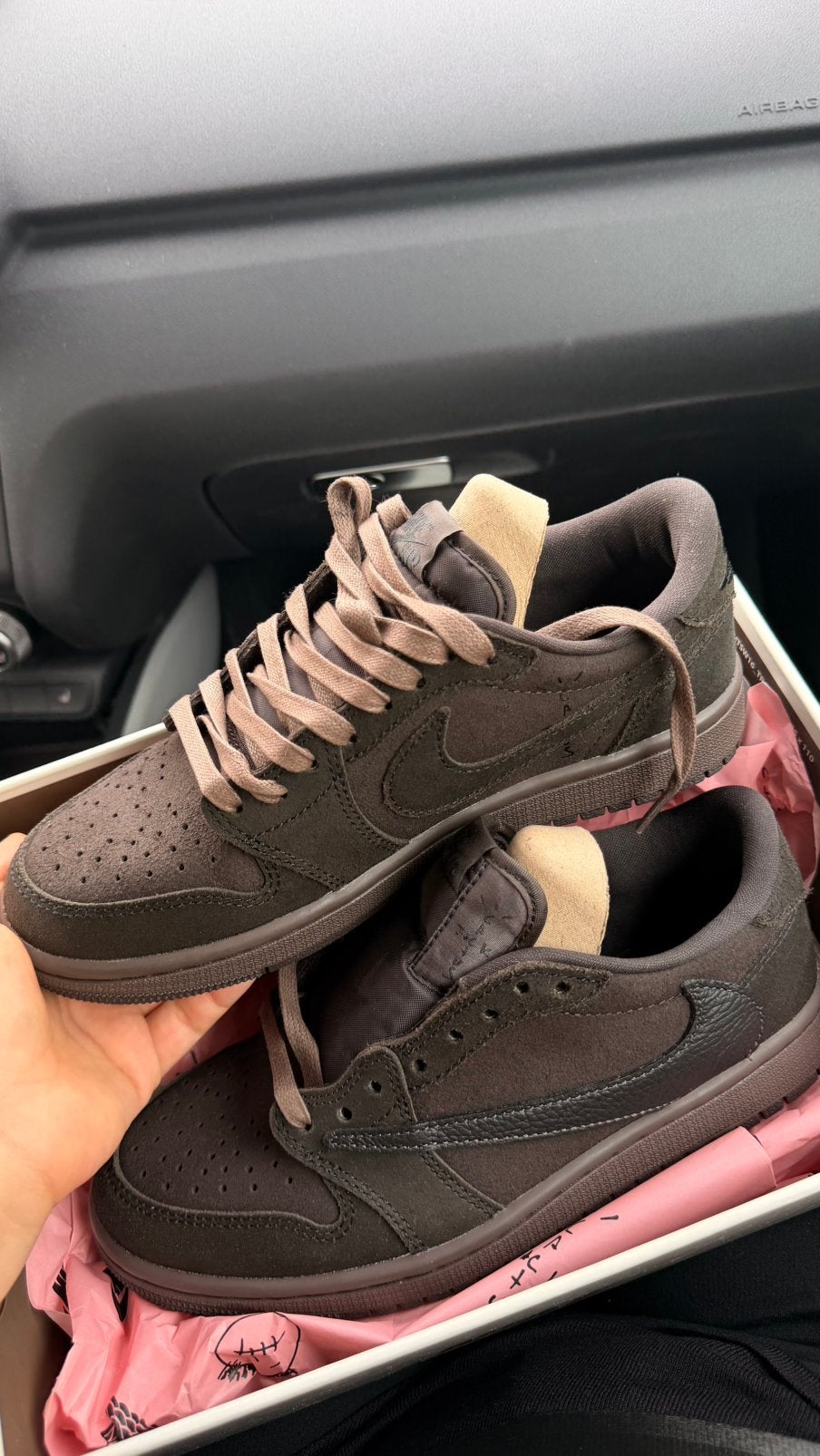 Air Jordan 1 Retro Low OG SP Travis Scott Velvet Brown, Bruin, Nieuw, Ophalen of Verzenden, Sneakers of Gympen