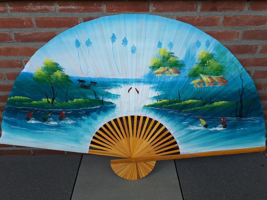 Chinese waaier groot, Huis en Inrichting, Ophalen, Overige typen, 125 cm of meer, Zo goed als nieuw