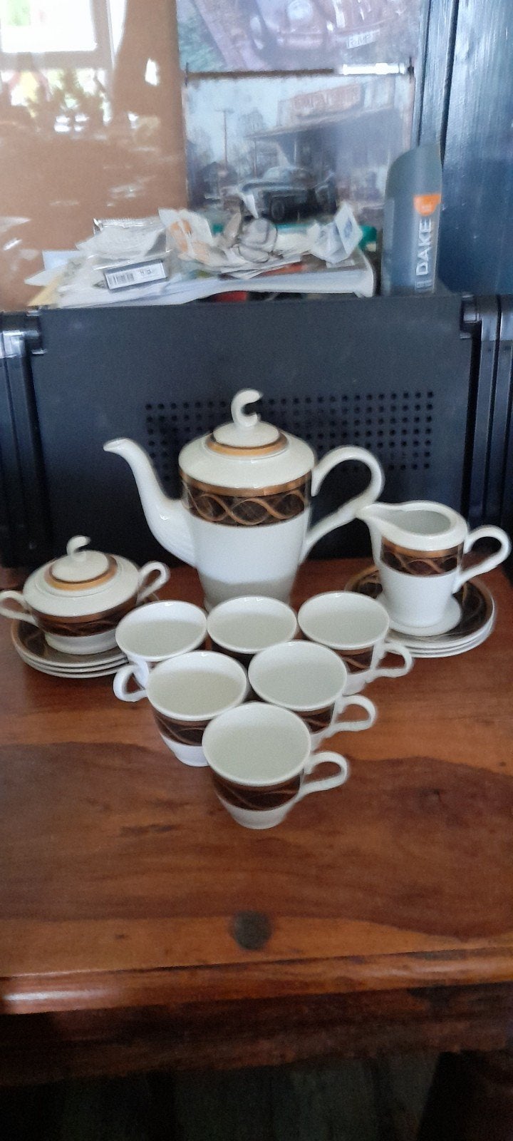 Porseleinen Koffieset., Antiek en Kunst, Ophalen