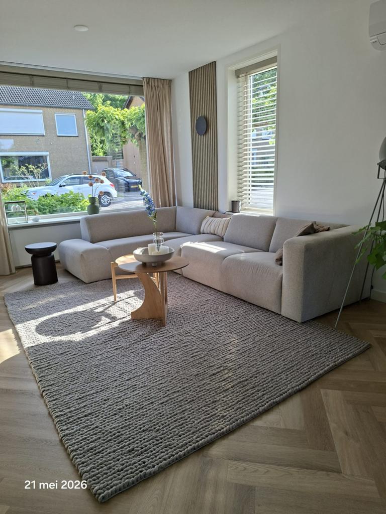 Wollen vloerkleed Bruna met gevlochten structuur - Westwing, Huis en Inrichting, Stoffering | Tapijten en Kleden, 150 tot 200 cm