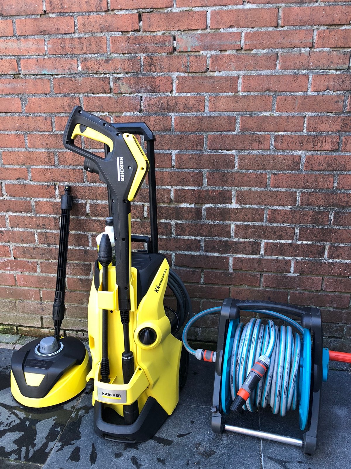 Bijna als nieuw Kärcher k-4 power control met Gardena slang, Ophalen of Verzenden, Zo goed als nieuw, Elektrisch