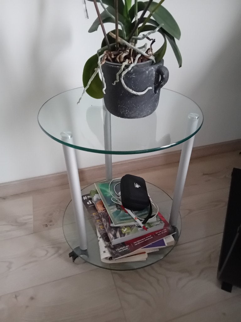 bijzettafel glas, Minder dan 45 cm, Minder dan 55 cm, Rond, Ophalen