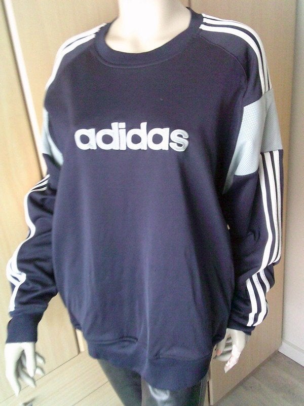 Adidas sweater blauw/grijs/wit clima warm maat L, Maat 42/44 (L), Gedragen, Meerkleurig, Verzenden