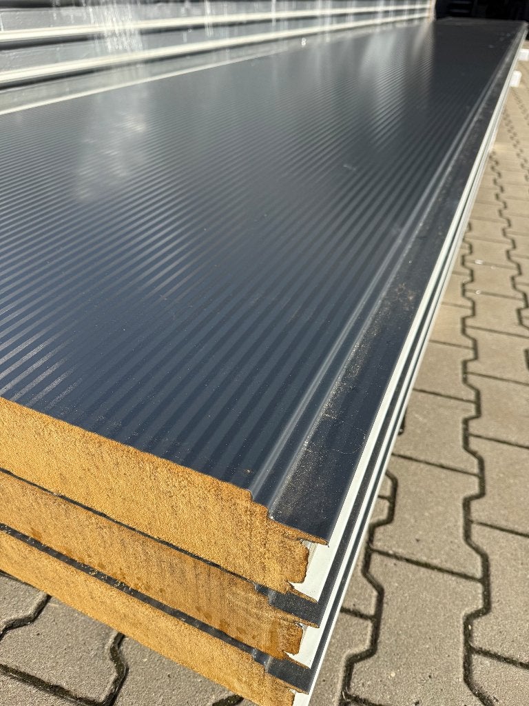 Sandwichpanelen Wandpanelen 100 mm Antraciet 7016 Restpartij, Ophalen, Nieuw, Overige materialen, 100 mm of meer