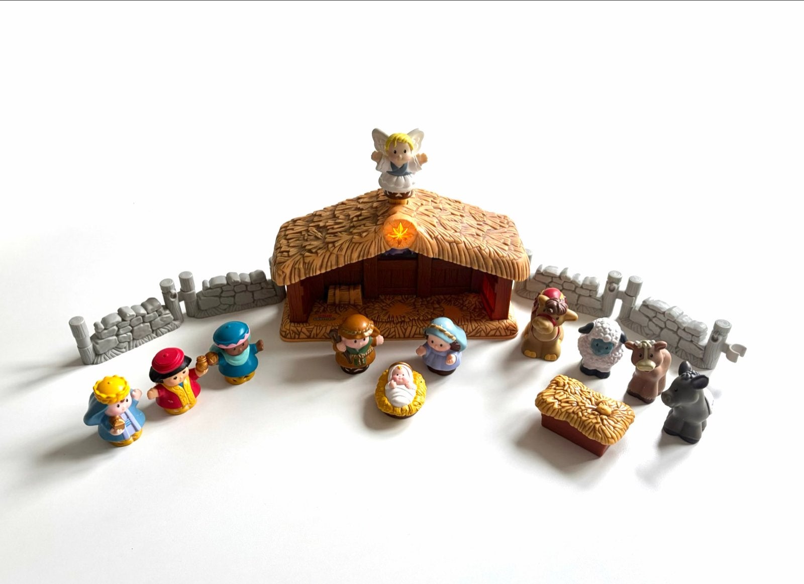 Fisher Price Little People Kerststal met Licht & Melodie, Ophalen of Verzenden, Zo goed als nieuw, Speelset, Met licht