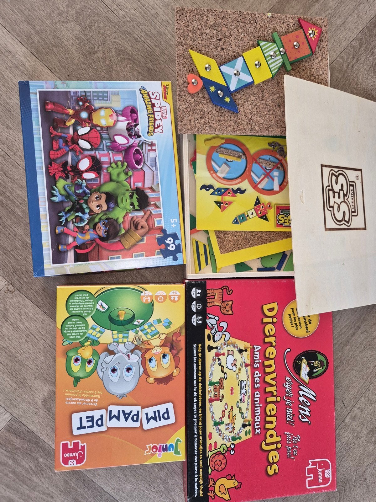 Leuke Kinderspelletjes: Hamertje Tik, PimPamPet, Spidey Puz, Ophalen of Verzenden