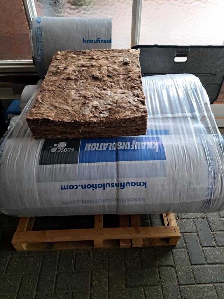 Knauf Naturoll 032 Glaswol Isolatie - 120mm dik, Ophalen, Dakisolatie, 12 cm of meer, Nieuw