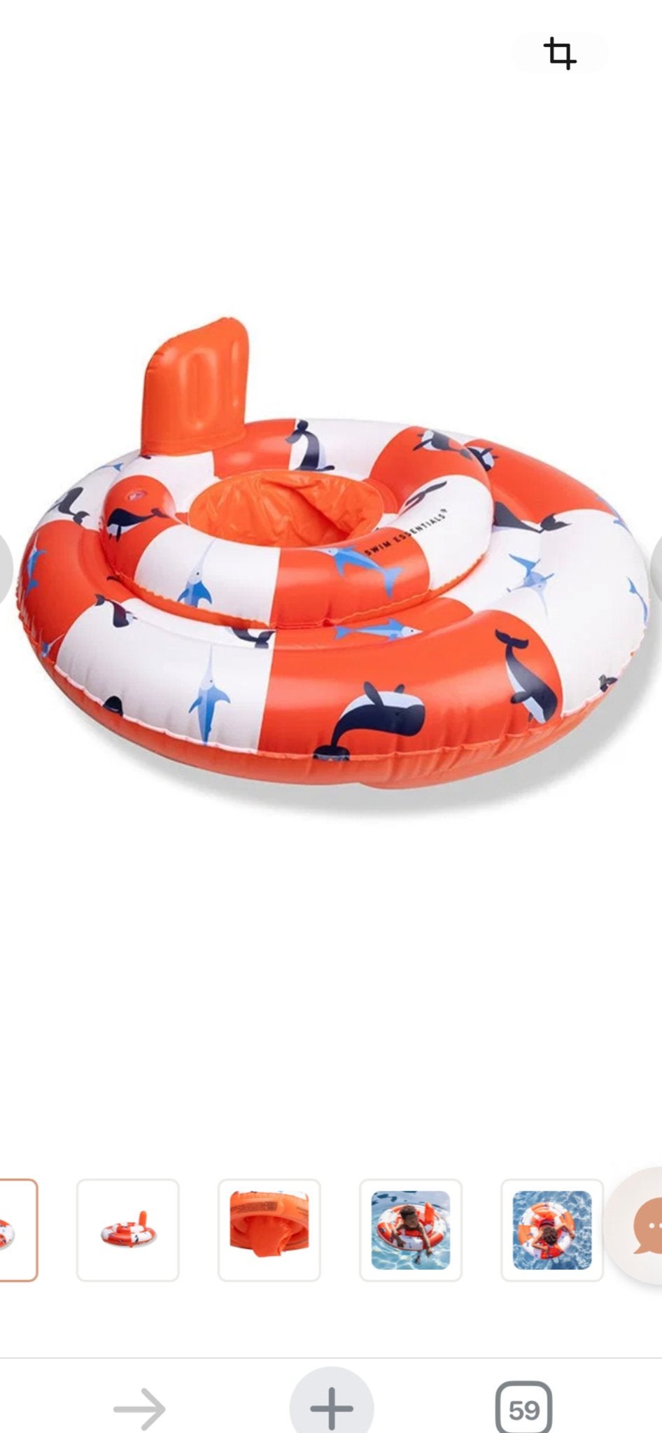 Swim Essentials Baby Float Walvissen (0-1 jaar), Ophalen of Verzenden, Zo goed als nieuw, Overige typen