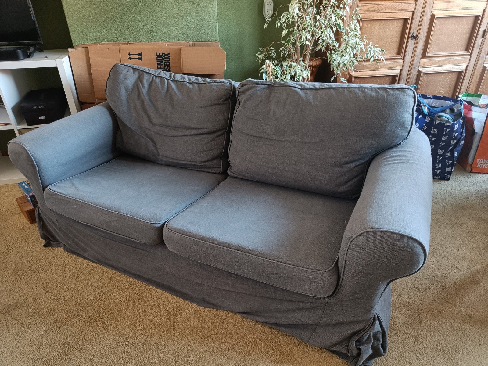IKEA Ektorp 2-zitsbank - Gebruikt GRATIS, Huis en Inrichting, Banken | Bankstellen, Ophalen, Gebruikt, 150 tot 200 cm, Tweepersoons