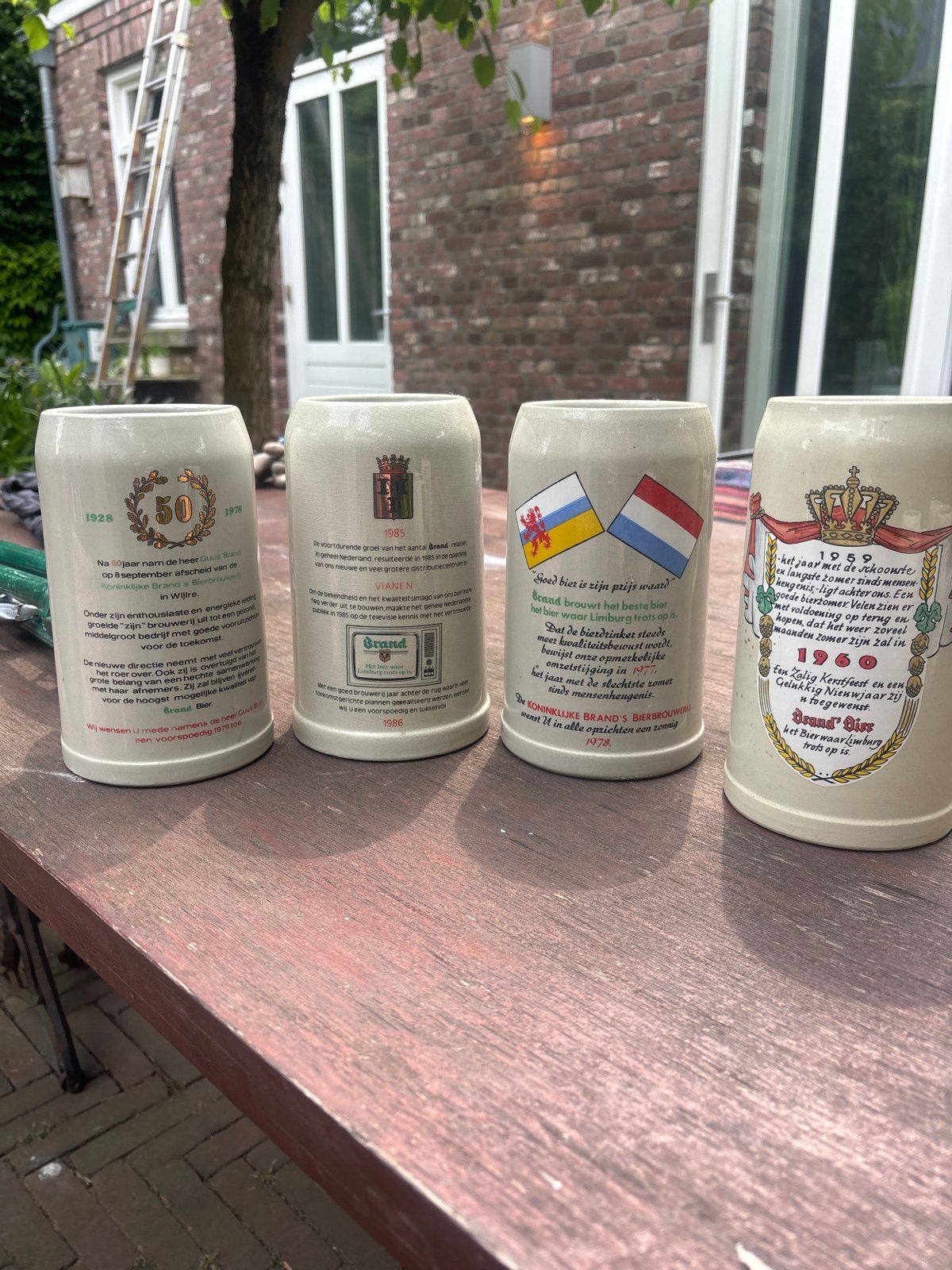 Set van 4 Brand Bierpullen - Collectors Items, Ophalen of Verzenden, Gebruikt