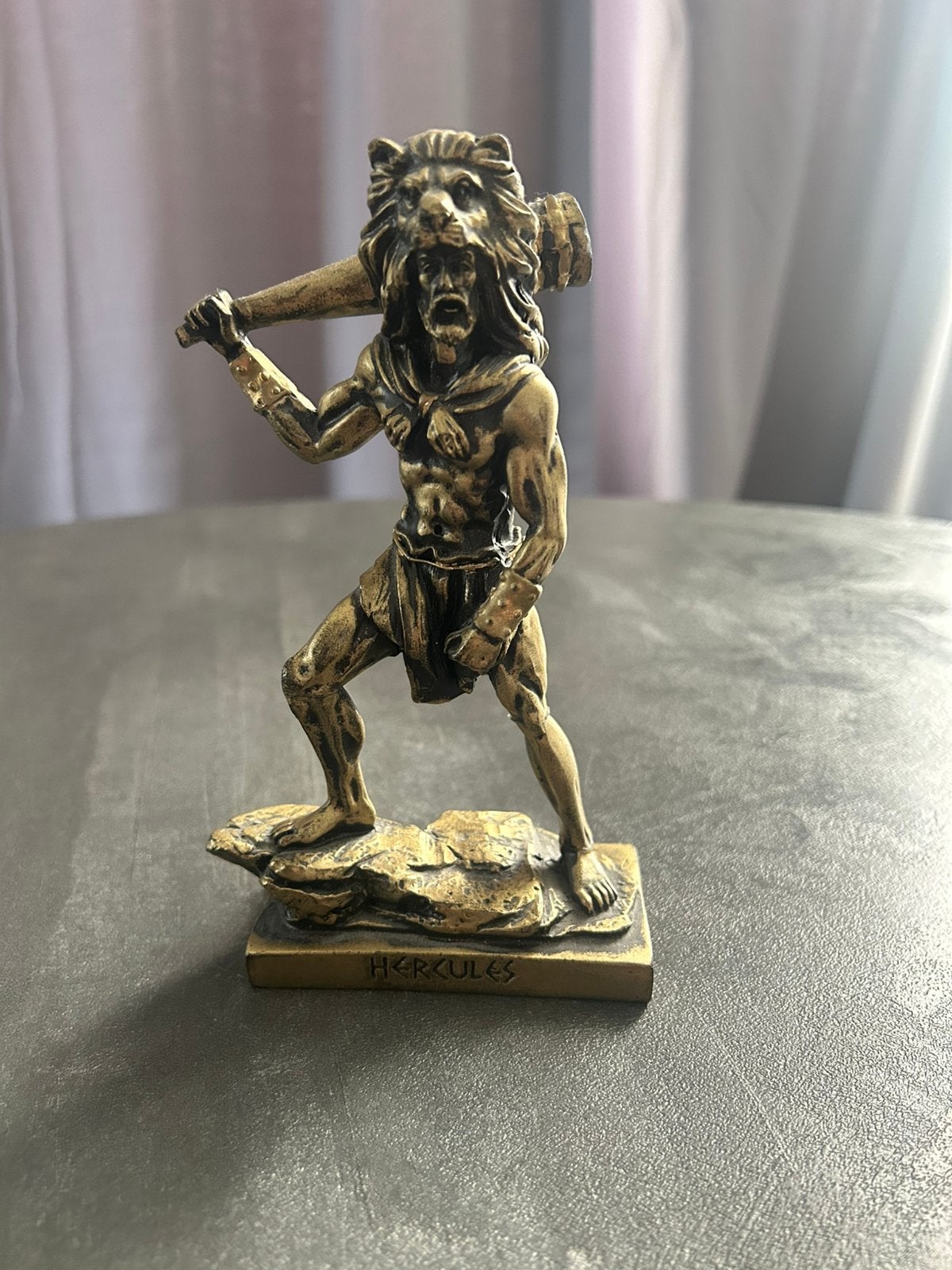 Griekse mythologie beeld Hercules / Heracles - Albast 17 cm, Ophalen of Verzenden, Zo goed als nieuw, Mens