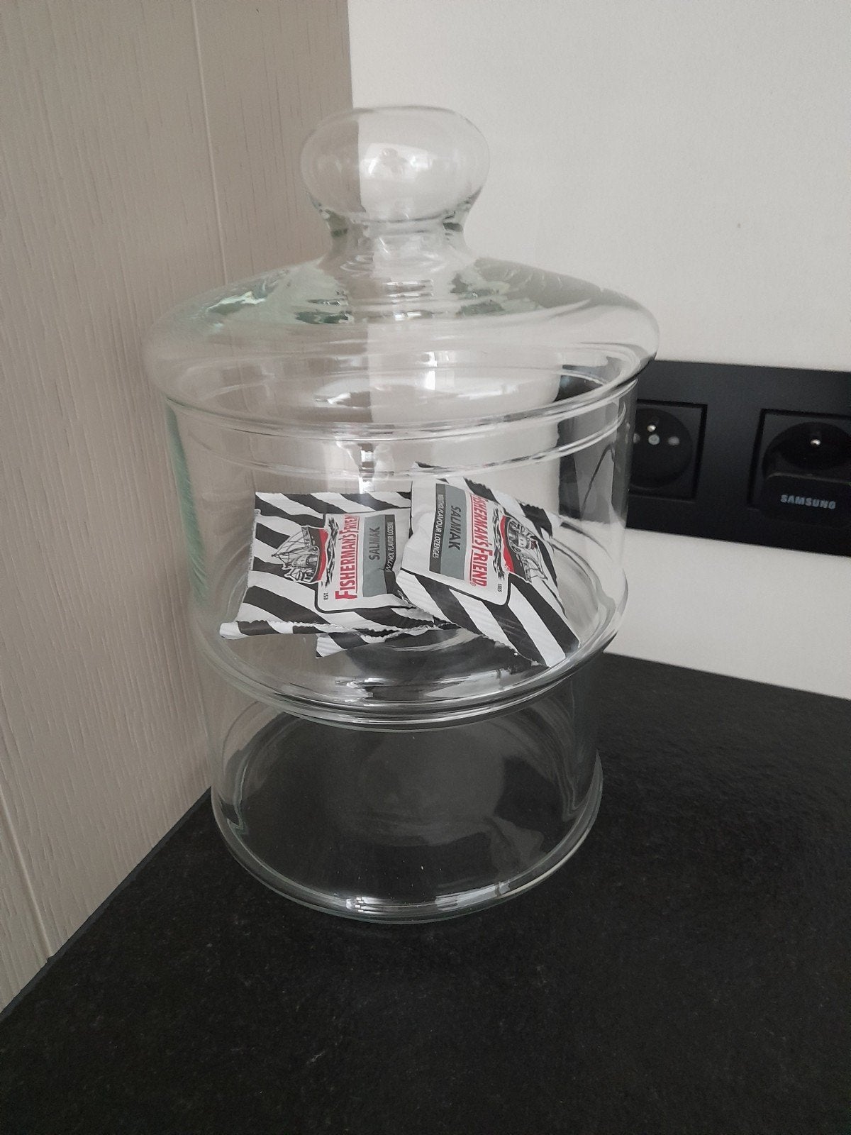 nieuwe Landelijke snoeppot, decoratiepot Alpine merk pot, Glas, Ophalen of Verzenden, Nieuw, Met deksel