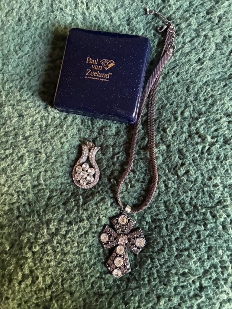 Paul van Zeeland Sieraden Set: Ketting, Hangers & Ring, Ophalen, Zo goed als nieuw, Zilver, Overige materialen