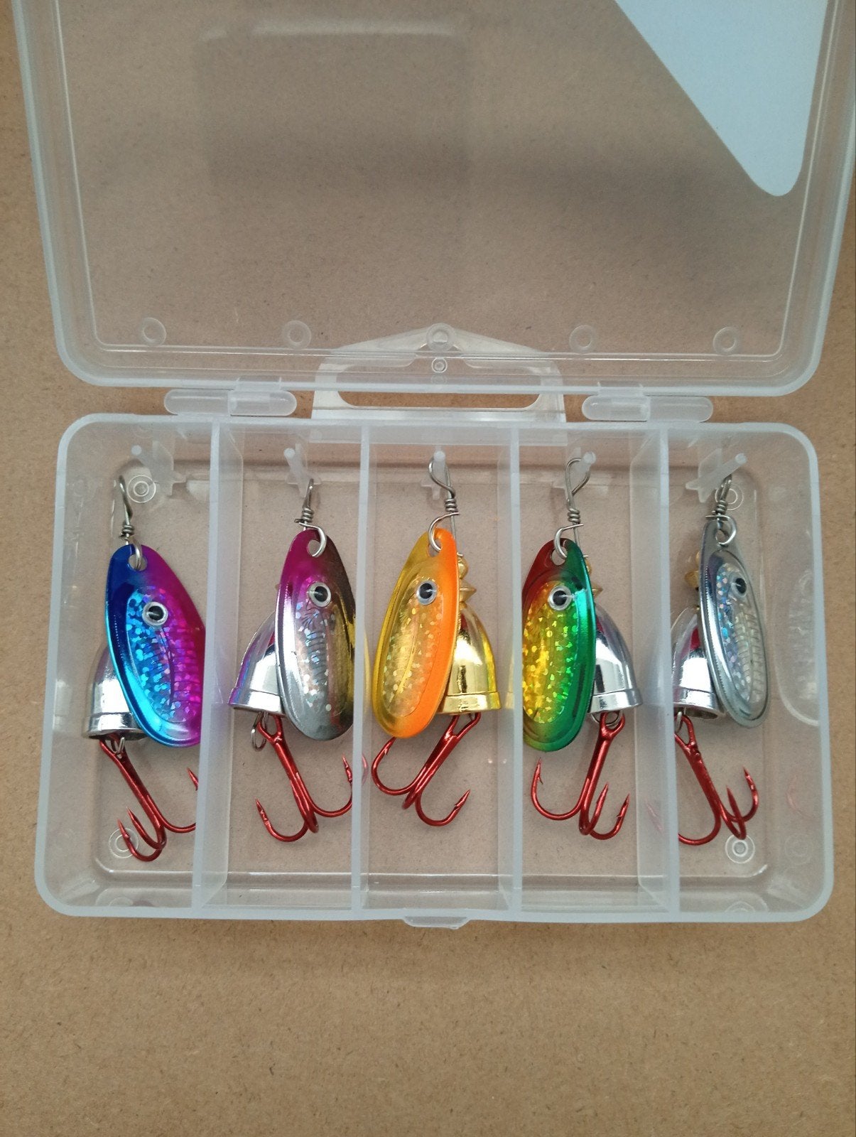 5 spinners met aantrekkelijke kleuren gewicht 7 Gram, Watersport en Boten, Verzenden, Nieuw, Overige typen