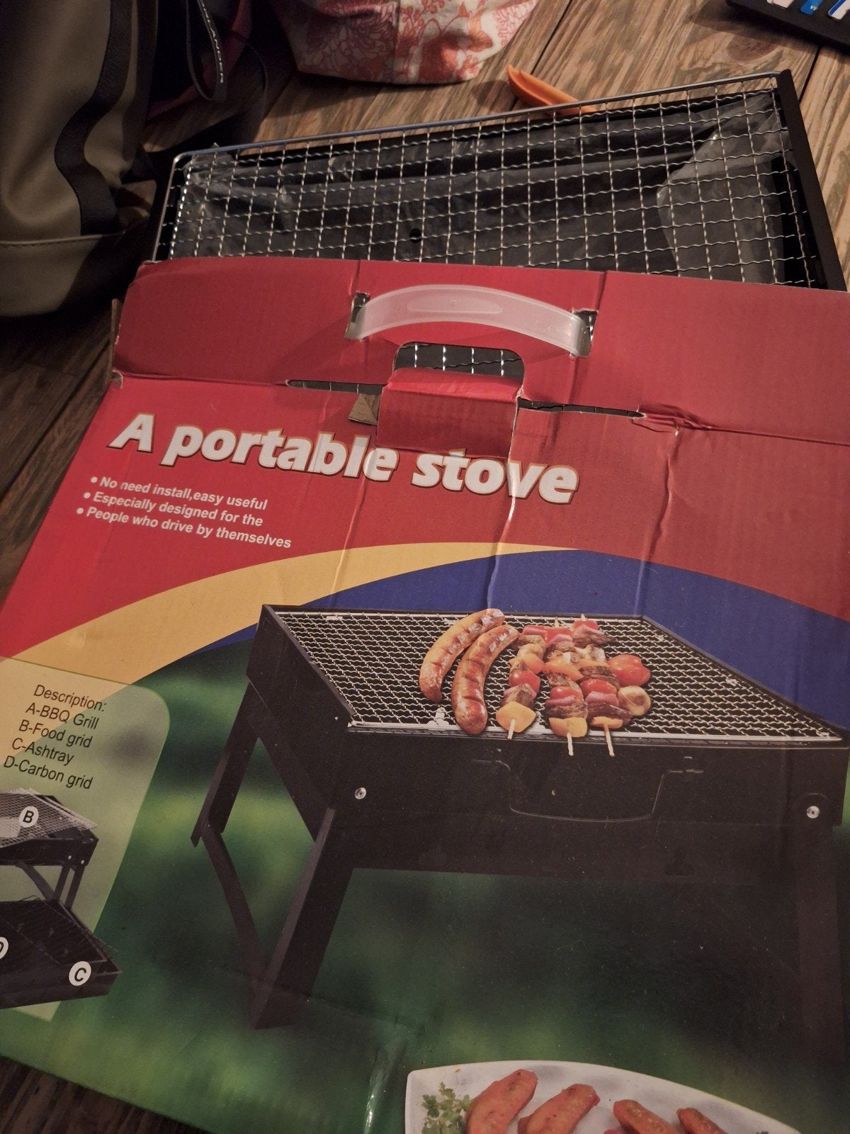 Draagbare BBQ Grill - Ideaal voor onderweg, Tuin en Terras, Elektrische barbecues, Ophalen of Verzenden, Nieuw, Onbekend