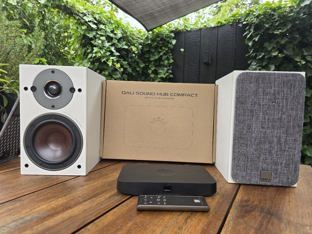 DALI Oberon 1 C Draadloze Speakers met Sound Hub Compact, Audio, Tv en Foto, Ophalen of Verzenden, Gebruikt, 60 tot 120 watt, Overige merken