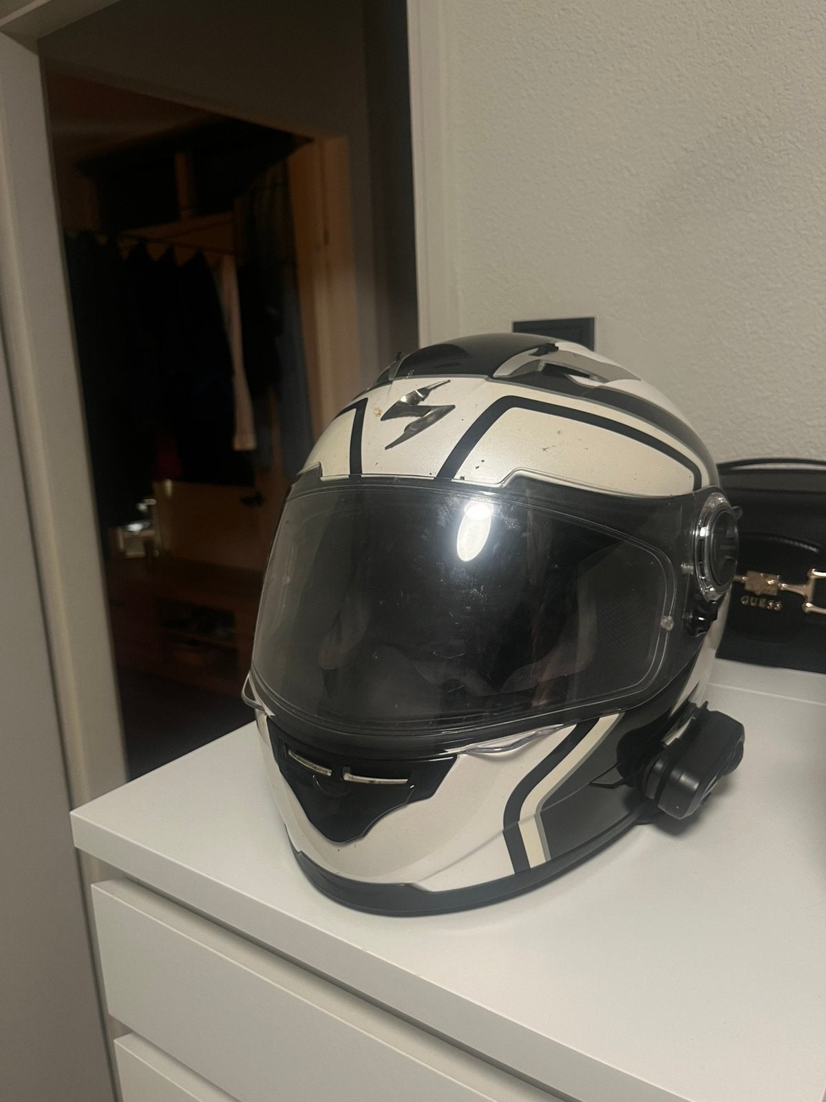 Scorpion exo 500 met intercom Maat S, Integraalhelm, S, Dames, Tweedehands