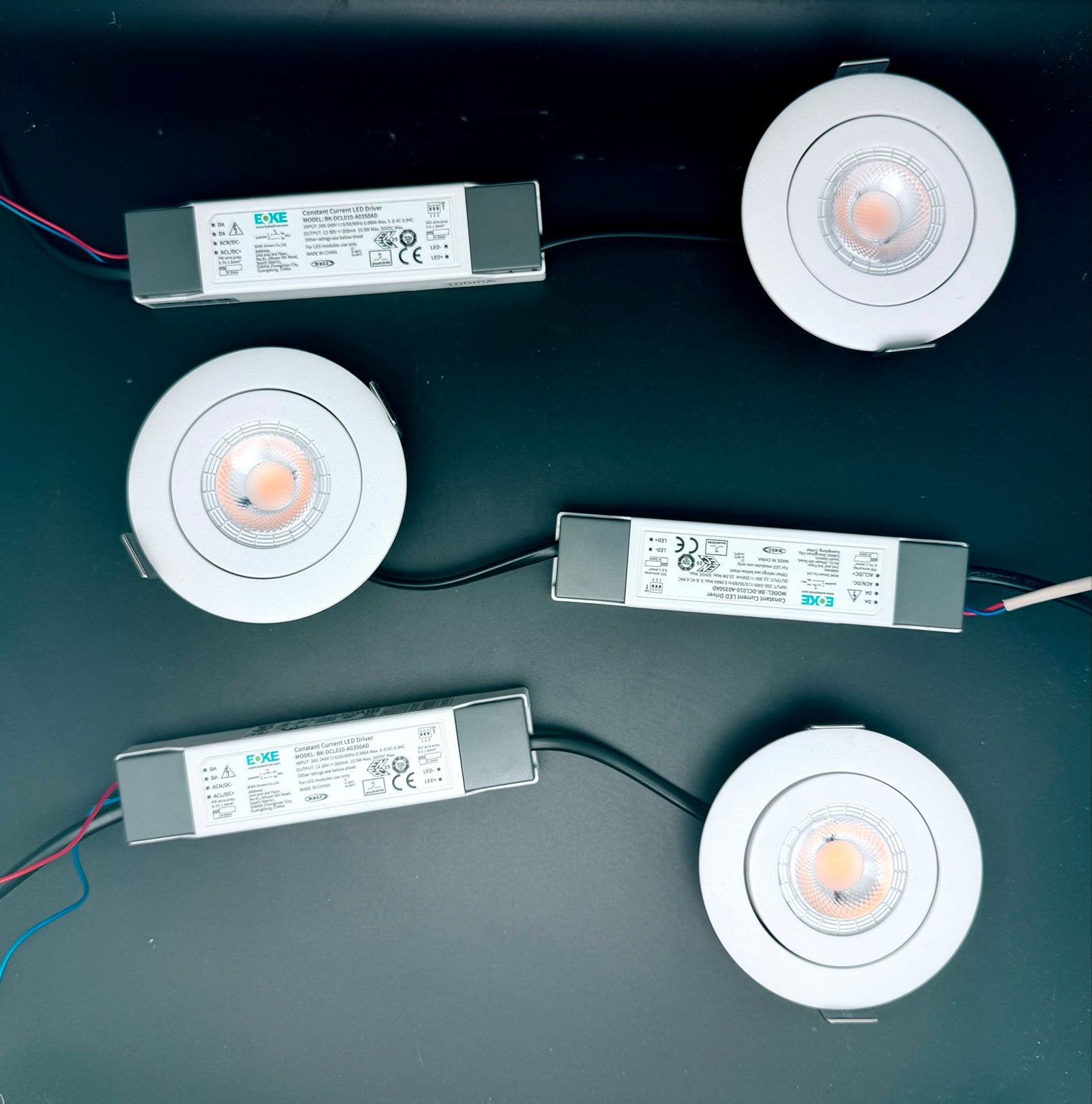 3x EOKE LED Inbouwspots met Driver - Wit, Dimbaar, Overige merken, Nieuw, Overige fittingen, Ophalen of Verzenden