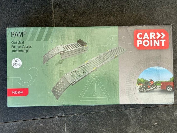 Carpoint Opvouwbare Opritplaat - 2 meter, 250-800kg, Auto diversen, Ophalen, Zo goed als nieuw