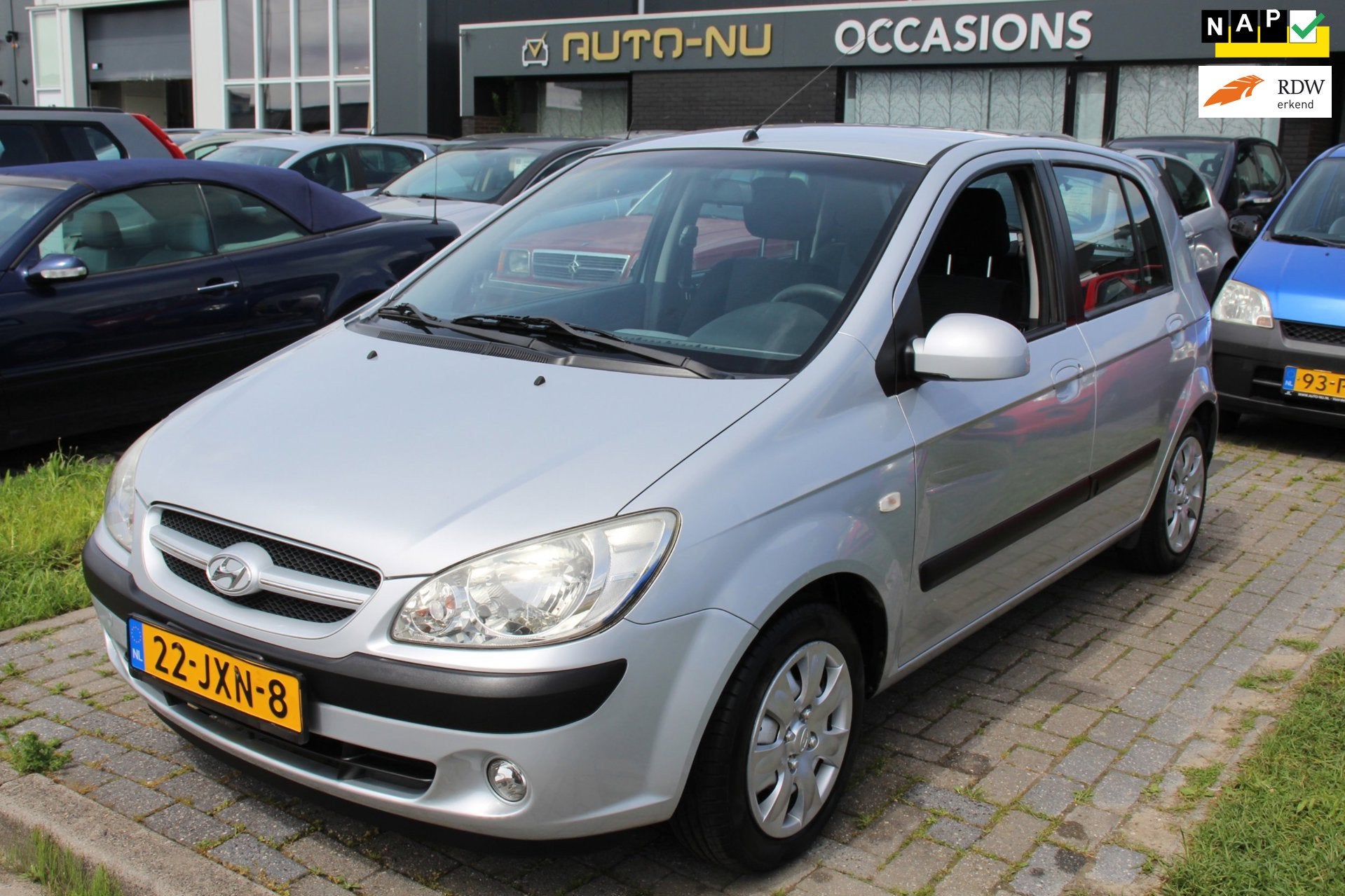 Hyundai Getz 1.4i Active Joy Airco 5-Deurs Trekhaak Parkeers, Auto's, Hyundai, Voorwielaandrijving, Zwart, 4 cilinders, Bedrijf