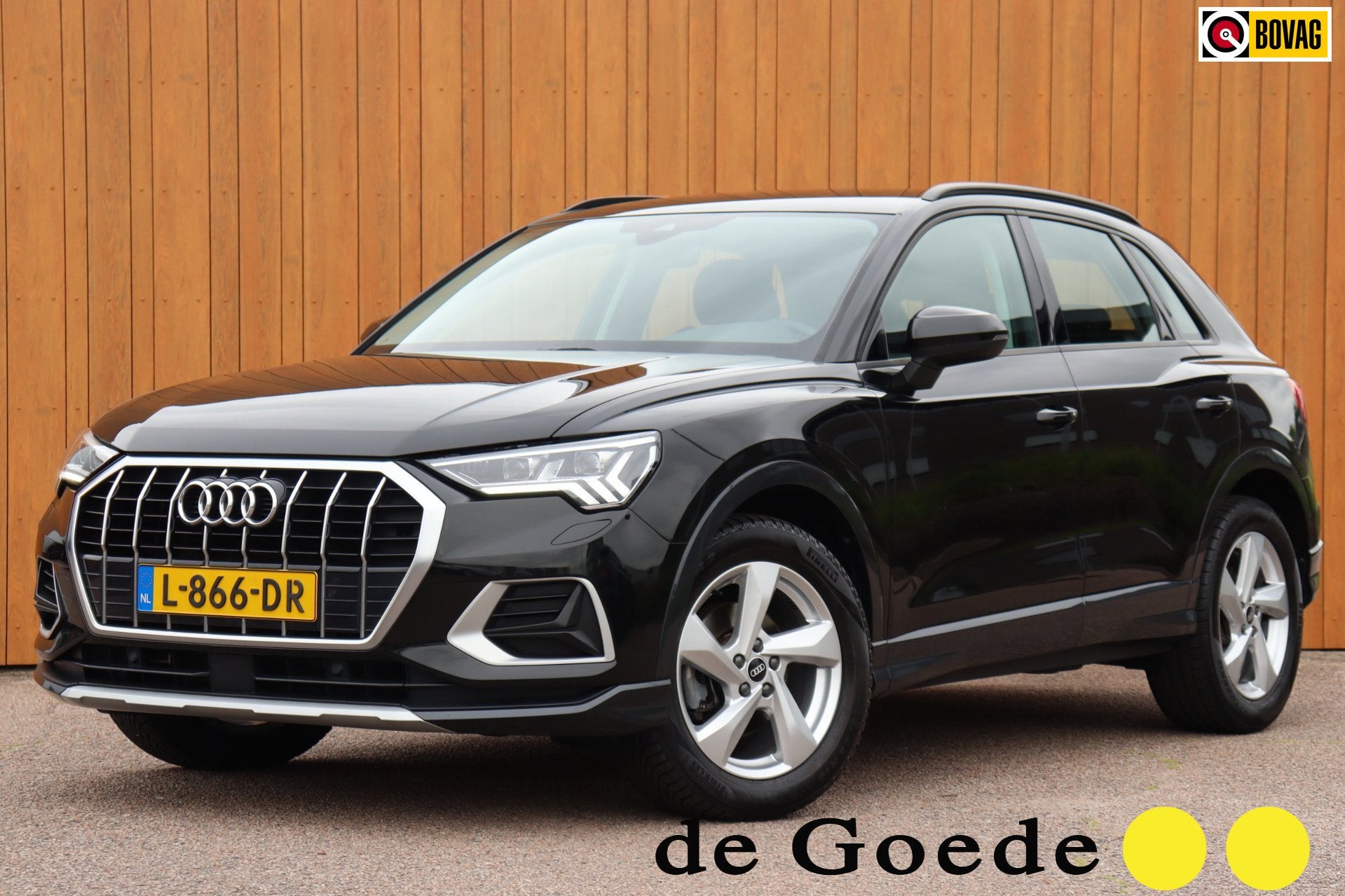 Audi Q3 35 TFSI Bus orgNL sportleer+vw el.klep carplay keyle, Auto's, 12 maanden, 4 cilinders, 1505 kg, Zwart