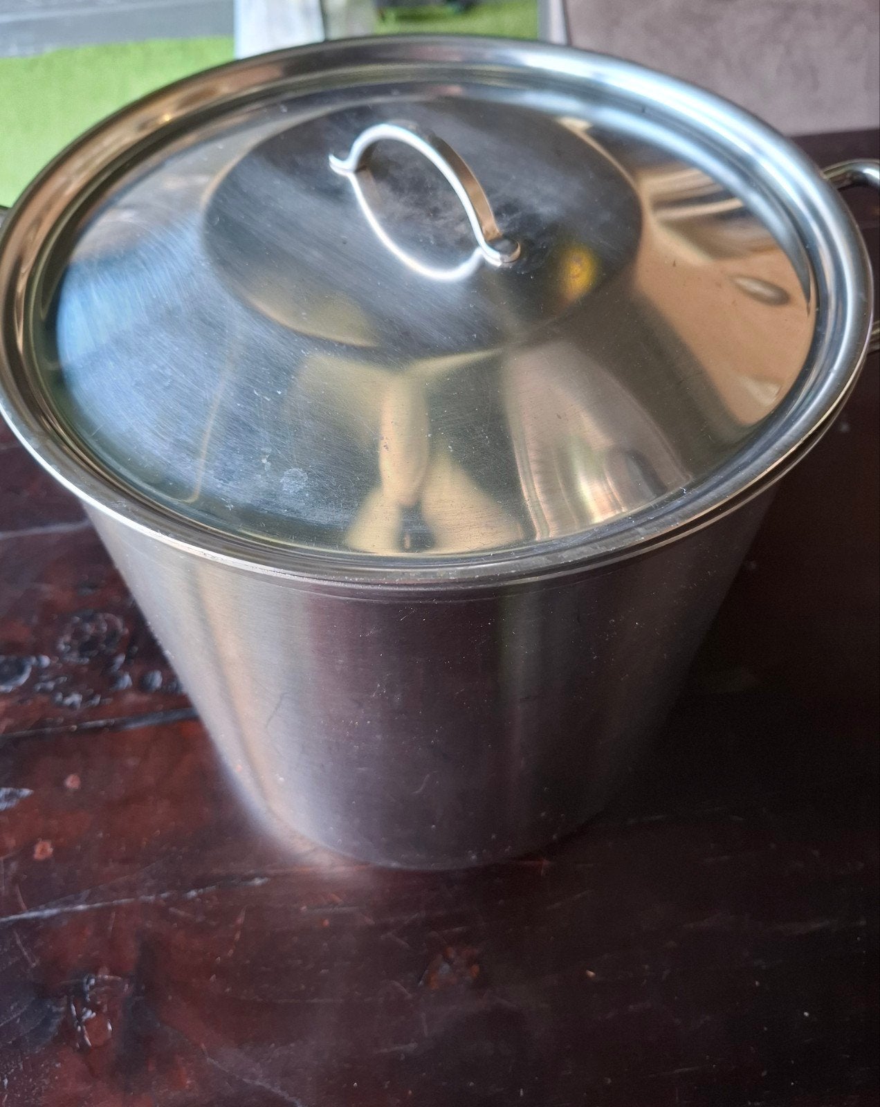 Rvs 20 liter grote pan. Kan ook gewoon op gas, Gebruikt, Rvs, Keramische plaat, Ophalen