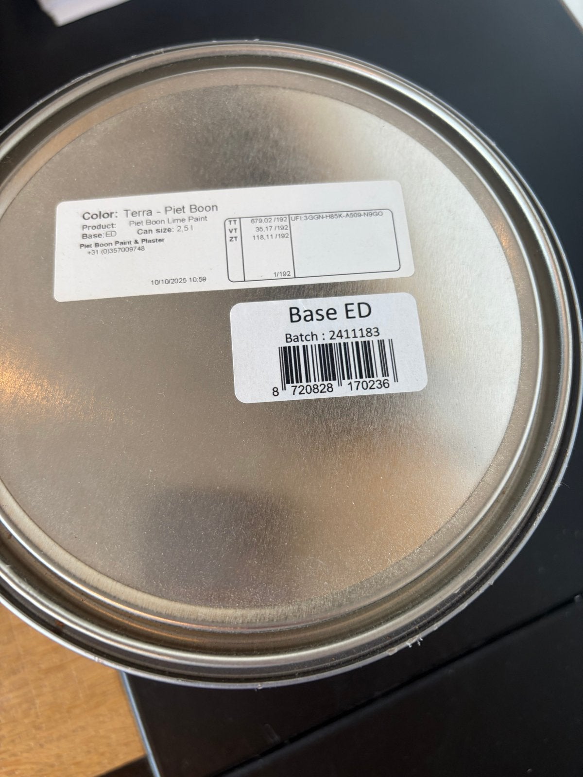 Piet Boon Paint & Plaster - Terra -  lime plaster 2.5 liter, Overige kleuren, Nieuw, Ophalen of Verzenden, Verf