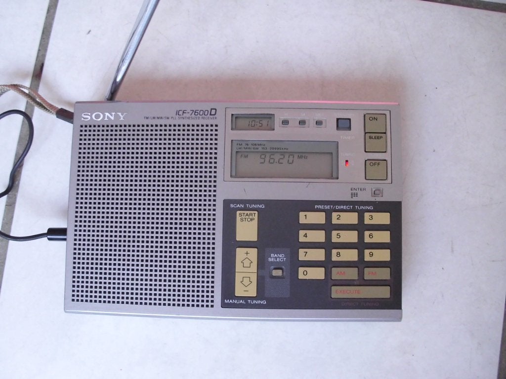 Sony ICF-7600D wereldontvanger met SSB, Ophalen of Verzenden, Gebruikt, Ontvanger