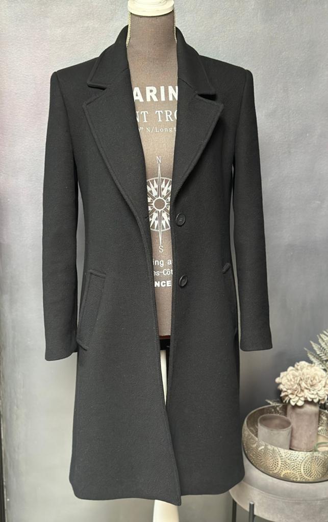 Mantel dames zwart zara M, Verzenden, Zo goed als nieuw, Zwart