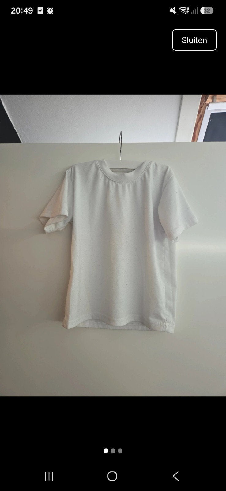 Wit T-shirt met korte mouwen, Kinderen en Baby's, Kinderkleding | Maat 116, Gebruikt, Verzenden, Jongen of Meisje, Subli shirt