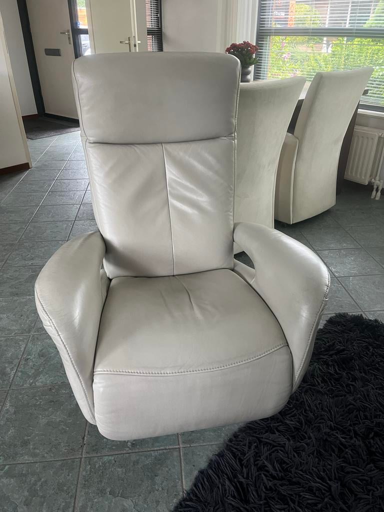 Hukla leren relaxfauteuil Comfortabele fauteuil, Huis en Inrichting, Fauteuils, Gebruikt, Minder dan 75 cm, Leer, 75 tot 100 cm